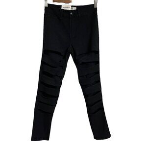 AQ American Quality Denim Women's Junior NWT Black Slash Skinny Jeans Size 5